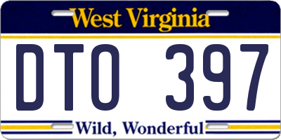 WV license plate DTO397