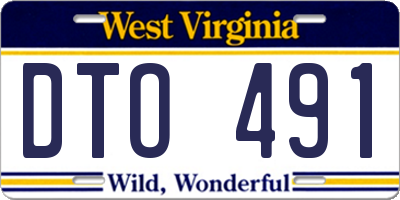 WV license plate DTO491
