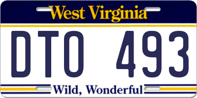 WV license plate DTO493