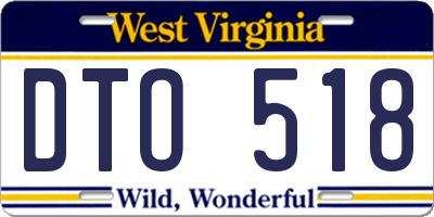 WV license plate DTO518