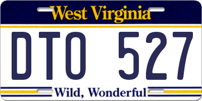 WV license plate DTO527