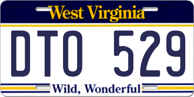 WV license plate DTO529