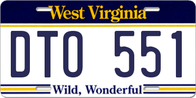 WV license plate DTO551