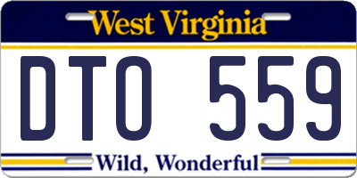 WV license plate DTO559