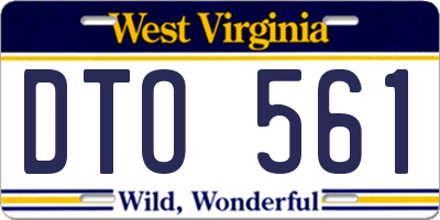 WV license plate DTO561