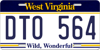 WV license plate DTO564