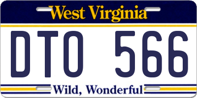 WV license plate DTO566