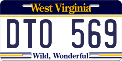 WV license plate DTO569