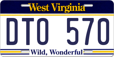 WV license plate DTO570