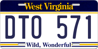 WV license plate DTO571