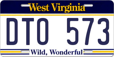 WV license plate DTO573