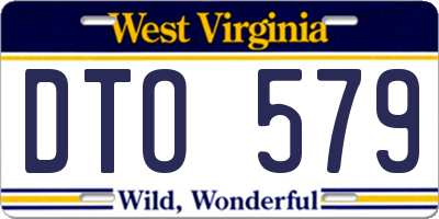 WV license plate DTO579