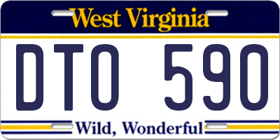 WV license plate DTO590