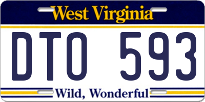 WV license plate DTO593