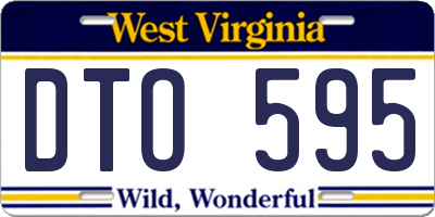 WV license plate DTO595