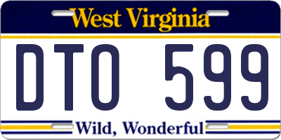 WV license plate DTO599