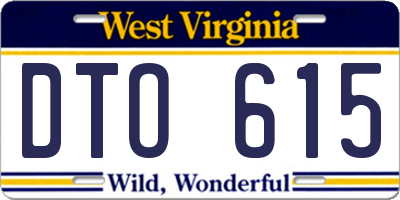 WV license plate DTO615