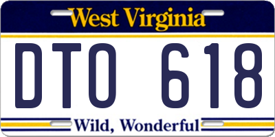 WV license plate DTO618