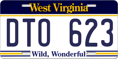 WV license plate DTO623