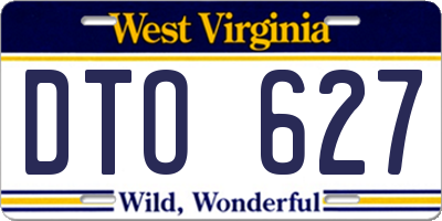WV license plate DTO627