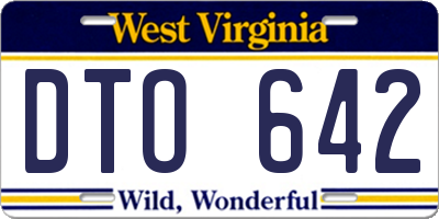 WV license plate DTO642