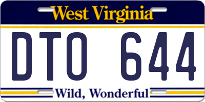 WV license plate DTO644