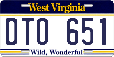 WV license plate DTO651