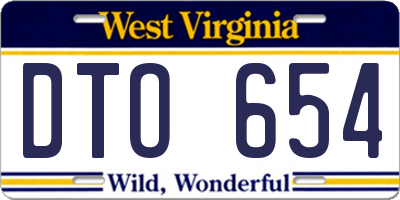WV license plate DTO654