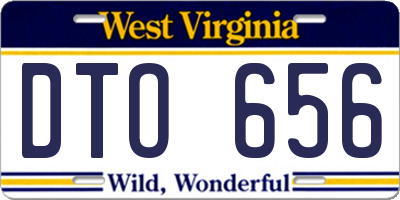 WV license plate DTO656