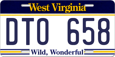 WV license plate DTO658