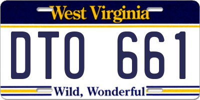 WV license plate DTO661
