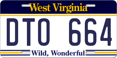 WV license plate DTO664