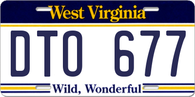 WV license plate DTO677
