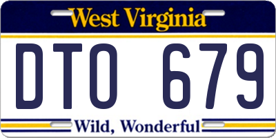 WV license plate DTO679
