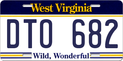 WV license plate DTO682
