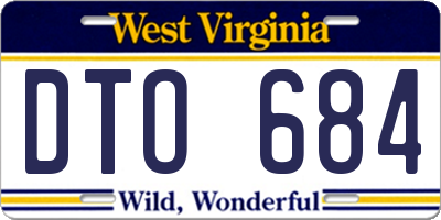 WV license plate DTO684