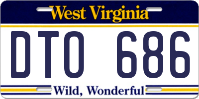 WV license plate DTO686