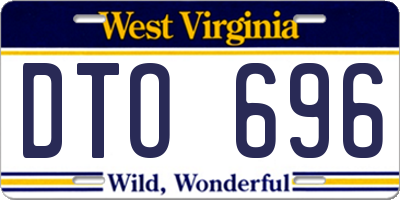 WV license plate DTO696