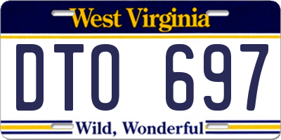 WV license plate DTO697