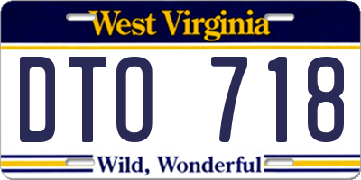 WV license plate DTO718
