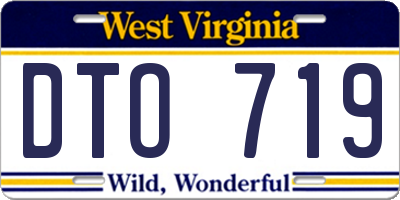 WV license plate DTO719