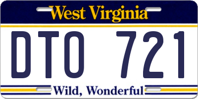 WV license plate DTO721