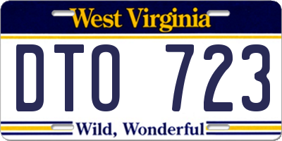 WV license plate DTO723