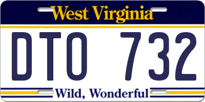 WV license plate DTO732