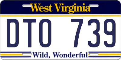 WV license plate DTO739