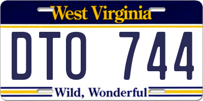 WV license plate DTO744