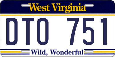 WV license plate DTO751