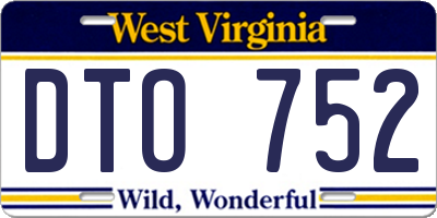 WV license plate DTO752