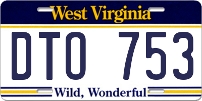 WV license plate DTO753