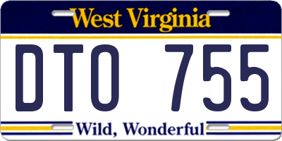 WV license plate DTO755